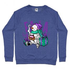 Bluza adler barbat christmas carol albastru melanj