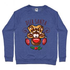Bluza adler barbat deer santa albastru melanj