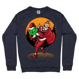 Bluza adler barbat grinch stole christmas denim inchis