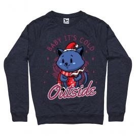 Bluza adler barbat its cold outside denim inchis