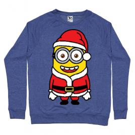 Bluza adler barbat santa minions albastru melanj