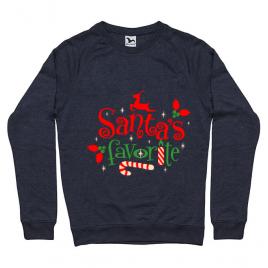 Bluza adler barbat santas favorite denim inchis