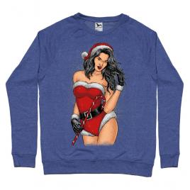 Bluza adler barbat sexy santa girl albastru melanj