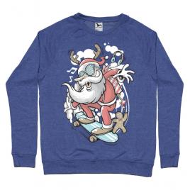 Bluza adler barbat skater santa albastru melanj