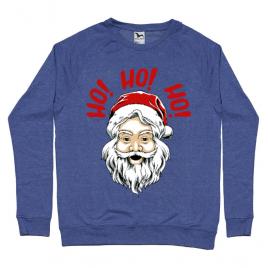 Bluza adler barbat smile santa albastru melanj