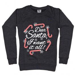 Bluza adler dama dear santa negru melanj