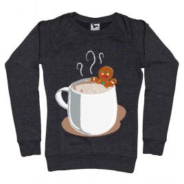 Bluza adler dama gingerbread man negru melanj
