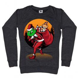Bluza adler dama grinch stole christmas negru melanj