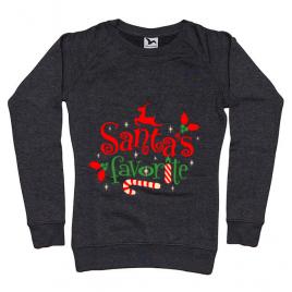 Bluza adler dama santas favorite negru melanj