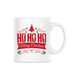 Cana personalizata ho ho ho merry christmas alb