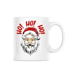 Cana personalizata smile santa alb