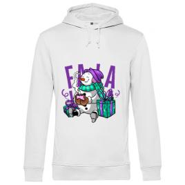 Hoodie barbat cu gluga christmas carol alb