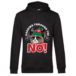 Hoodie barbat cu gluga dashing through the no negru