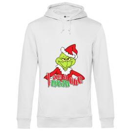 Hoodie barbat cu gluga mean one alb
