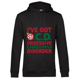 Hoodie barbat cu gluga obsessive christmas disorder negru