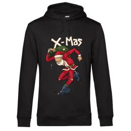 Hoodie barbat cu gluga santa skank kid negru