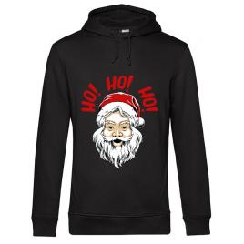 Hoodie barbat cu gluga smile santa negru