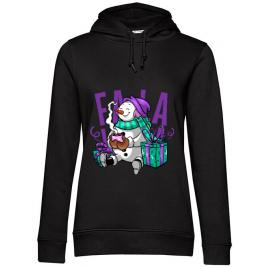 Hoodie dama cu gluga christmas carol negru