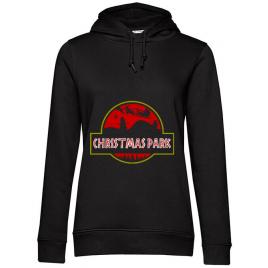 Hoodie dama cu gluga christmas park negru