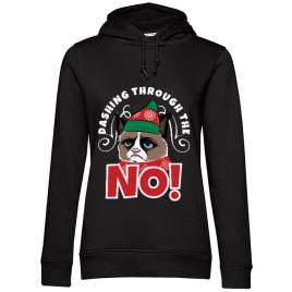 Hoodie dama cu gluga dashing through the no negru
