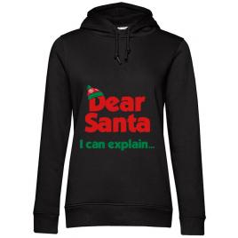 Hoodie dama cu gluga i can explain negru