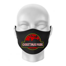 Masca personalizata reutilizabila christmas park negru