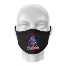 Masca personalizata reutilizabila its cold outside negru