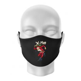 Masca personalizata reutilizabila santa skank kid negru