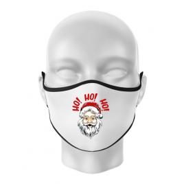 Masca personalizata reutilizabila smile santa alb