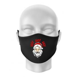 Masca personalizata reutilizabila smile santa negru