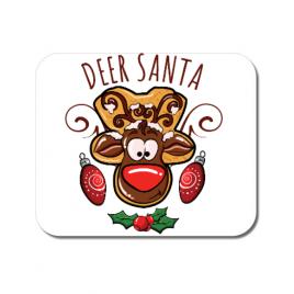 Mousepad personalizat deer santa alb