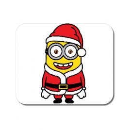 Mousepad personalizat santa minions alb