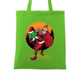 Sacosa din panza grinch stole christmas verde mar