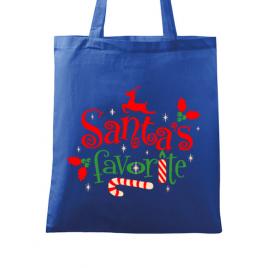 Sacosa din panza santas favorite albastru regal