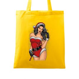 Sacosa din panza sexy santa girl galben