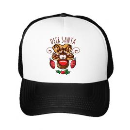 Sapca personalizata deer santa alb