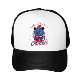 Sapca personalizata its cold outside alb