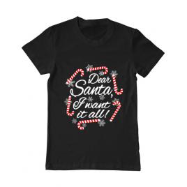Tricou adler barbat dear santa negru