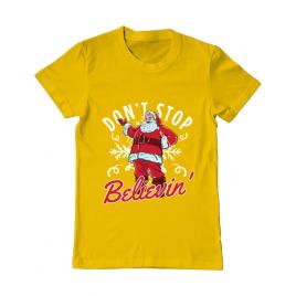 Tricou adler barbat dont stop believin galben