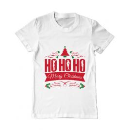 Tricou adler barbat ho ho ho merry christmas alb