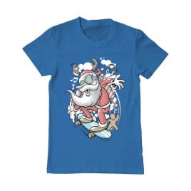 Tricou adler barbat skater santa albastru azuriu