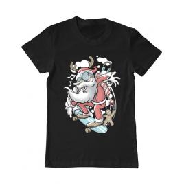 Tricou adler barbat skater santa negru