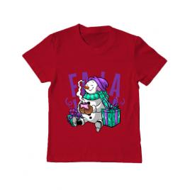 Tricou adler copil christmas carol rosu