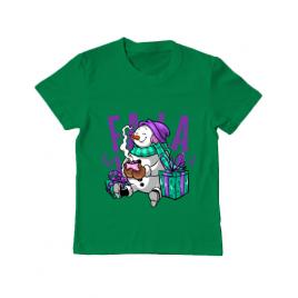 Tricou adler copil christmas carol verde mediu