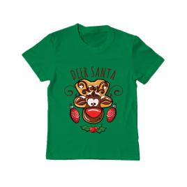 Tricou adler copil deer santa verde mediu