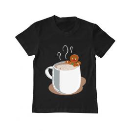 Tricou adler copil gingerbread man negru