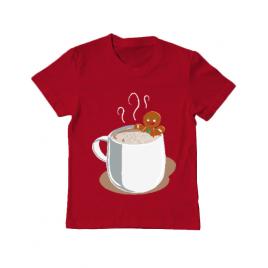 Tricou adler copil gingerbread man rosu