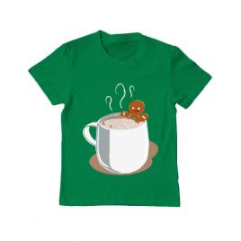 Tricou adler copil gingerbread man verde mediu
