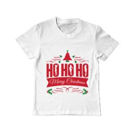 Tricou adler copil ho ho ho merry christmas alb