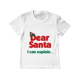 Tricou adler copil i can explain alb
